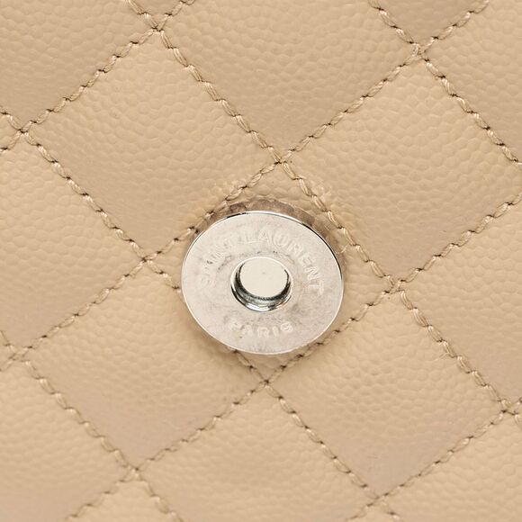 Saint Laurent Mixed Matelasse Grain de Poudre Monogram Large Shoulder Bag - Picture 11 of 16